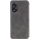 Кожаный чехол книжка GATMEN PREMIUM Cubic (PU) для Oppo A78 4G Grey - изображение 2