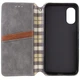 Кожаный чехол книжка GATMEN PREMIUM Cubic (PU) для Oppo A78 4G Grey - изображение 3