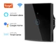 WiFi выключатель без нуля сенсорный одноклавишный Tuya умный дом TMW401 220В Wi-Fi, Чёрный - изображение 1