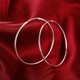 Серьги серебро проба 925 кольца большие 60мм нарядные стиль винтаж бохо 1137 - изображение 3