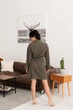 Женский халат COSY Duna из фактурного муслина XL, хаки M61W - изображение 2