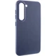 Шкіряний чохол Bonbon Leather Metal Style для Samsung Galaxy S23 Синій / Navy blue - зображення 2