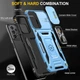 Ударостійкий чохол Camshield Army Ring для Samsung Galaxy A13 4G / A04s Блакитний / Light Blue - изображение 3