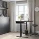 Комп'ютерний стіл з регулюванням висоти IKEA MITTZON 120x60 см горіх/чорний (495.268.74) - зображення 7
