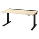 Комп'ютерний стіл з регулюванням висоти IKEA MITTZON 140x80 см березовий шпон/чорний (495.285.85) - зображення 2