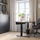 Комп'ютерний стіл з регулюванням висоти IKEA MITTZON 120x80 см дубовий шпон/чорний (495.277.84) - зображення 6