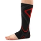 Бандаж эластичный удлинённый на голень и лодыжку Sibote Fit 7217 Black-Grey-Red - изображение 3