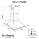 Витяжка Minola HK 6214 WH 700 LED (купольна) - изображение 15