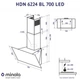 Витяжка Minola HDN 6224 BL 700 LED (похила) - зображення 11