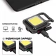 Аккумуляторный фонарь карабин - LED CARPRIE W5138 (500mAh, магнит брелок, IPX4) Черный - изображение 4