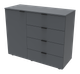 Комод С1 Doros Графіт 100х38, 1х81, 2 (41510069) - зображення 1
