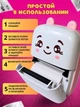 Портативний міні термопринтер InkTec Mini printer Pink | Дитячий принтер Bluetooth з набором термопаперу в комплекті - зображення 5