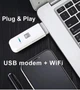 Wi-Fi 4G LTE USB модем, роутер із підтримкою сім-карт Київстар, Vodafone, Lifecell та ін. білий - зображення 2