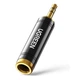 Перехідник 6.35мм-3.5мм UGREEN HIFI Audio mini-jack 3.5mm Male to jack 6.35mm Female. Black - зображення 1