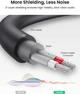Аудіо кабель з AUX mini-Jack 3,5мм на Double RCA тюльпан UGREEN 2RCA Female Cable (0.25m). Black - зображення 6