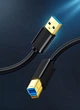Кабель USB - USB Type-B (USB-B) UGREEN для принтерів, сканерів, БФП (1m, 5 Гбіт/с, USB 3.0). Black - зображення 2