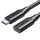 Кабель подовжувач Type-C на Type-C 10 Гбіт/с 4K 60 FPS UGREEN Extension (USB3.2 Gen2, 1m, 100 W, 4K). Black - зображення 3