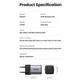 Зарядний пристрій Ugreen CD318 Nexode Mini 20W PD GaN Tech Black (90664) - зображення 8
