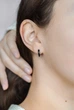 Серьги бублики Xuping черное золото d-12х3мм - изображение 5