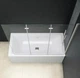 Стеклянная шторка для ванны AVKO Glass RDW02-J3 Серебро, двухсторонняя, каленое стекло Simply Glass, 40+40+40х140 см - изображение 5