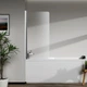 Скляна шторка для ванни AVKO Glass RDY21 Хром, двостороння, гартоване скло Simply Glass, 70х140 см - зображення 3