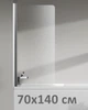 Скляна шторка для ванни AVKO Glass RDY21 Хром, двостороння, гартоване скло Simply Glass, 70х140 см - зображення 1