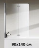 Скляна шторка для ванни AVKO Glass RDW02-J2 Срібло, двостороння, гартоване скло Simply Glass, 50+40х140 см - зображення 1