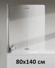 Стеклянная шторка для ванны AVKO Glass RDW02-J2 Серебро, двухсторонняя, каленое стекло Simply Glass, 40+40х140 см - изображение 1