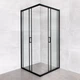 Стеклянная душевая кабина AVKO Glass RDR06, Каленое стекло, Черная, 90х90х190 см. Без поддона - изображение 3