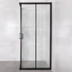 Стеклянная душевая кабина AVKO Glass RDR06, Каленое стекло, Черная, 90х90х190 см. Без поддона - изображение 4