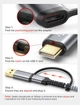 ​Кабель JSAUX USB 3.1 USB A/C Male to Micro B Male 20Gbps 0.5м grey - зображення 3