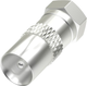 Adapter Hama Koaksjalny M/M Silver (4047443431837) - obraz 1