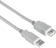 Kabel Hama USB Type A M/F 1.5 m Grey (4047443442390) - obraz 1