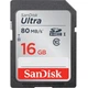 Карта памяти SanDisk Ultra SDHC 16GB (UHS-I) W-10 MB/s, R-80 MB/s Class 10 (SDSDUNC-016G-GN6IN) - изображение 1