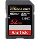 Карта памяти SanDisk Extreme PRO SDHC 32GB (UHS-I U3) W-90 MB/s, R-95 MB/s Class 10 V30 (SDSDXXG-032G-GN4IN) - изображение 1