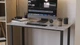 Стол письменный Кнап 2 Ferrum-decor 750x1000x600 Черный металл ДСП Бетон 16 мм (KNAP2007) - изображение 2