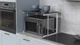 Подставка для микроволновки Kitchen K301 Ferrum-decor 400x550x350 Белый металл ДСП Сосна Кембра 16 мм (KITCH30116) - изображение 3