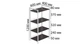 Стеллаж для кухни под микроволновку Kitchen K1200 Ferrum-decor 1200x600x400 Белый металл ДСП Венге Магия 16 мм (KITCH1211) - изображение 3