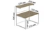 Подставка для микроволновки Kitchen K302 Ferrum-decor 590x550x350 Белый металл ДСП Дуб Сонома 16 мм (KITCH30212) - изображение 5