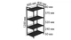 Стеллаж для кухни под микроволновку Kitchen K1200 Ferrum-decor 1200x600x400 Черный металл ДСП Сосна Кембра 16 мм (KITCH1208) - изображение 1