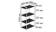 Стеллаж для кухни под микроволновку Kitchen K1200 Ferrum-decor 1200x600x400 Белый металл ДСП Сосна Кембра 16 мм (KITCH1216) - изображение 2