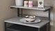 Подставка для микроволновки Kitchen K302 Ferrum-decor 590x550x350 Черный металл ДСП Бетон 16 мм (KITCH30207) - изображение 3