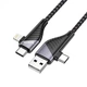 Кабель Hoco 4в1 USB/Type-C to Type-C/Lightning PD 1,2м U95 Black (U95_Multi) - изображение 1