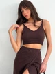 Топ женский ARTKNIT Kayla XS Шоколад (4823093459212) - изображение 1
