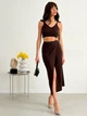 Топ женский ARTKNIT Kayla XS Шоколад (4823093459212) - изображение 3