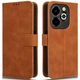 Чехол Deexe Classic Wallet для Infinix Smart 8 Plus - Brown - изображение 1