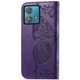 Чохол-книжка з малюнком UniCase Butterfly Pattern для Motorola Moto G84 - Dark Purple - зображення 4