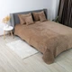 Покрывало ТЕП Velour Ромб круглый Капучино Евро 240х260 см Двустороннее Полиэстер (2000008658232/4-00518_22386) - изображение 5