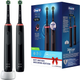 Набір електричних зубних щіток Oral-b Braun Pro 3 3900 Black (4210201374633) - зображення 1