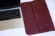 Шкіряна сумка-чохол для ноутбука 14" Apple / Asus / Dell / Lenovo / HP / Honor / Acer / Huawei / Xiaomi - (LC-15) - Бордо - изображение 2